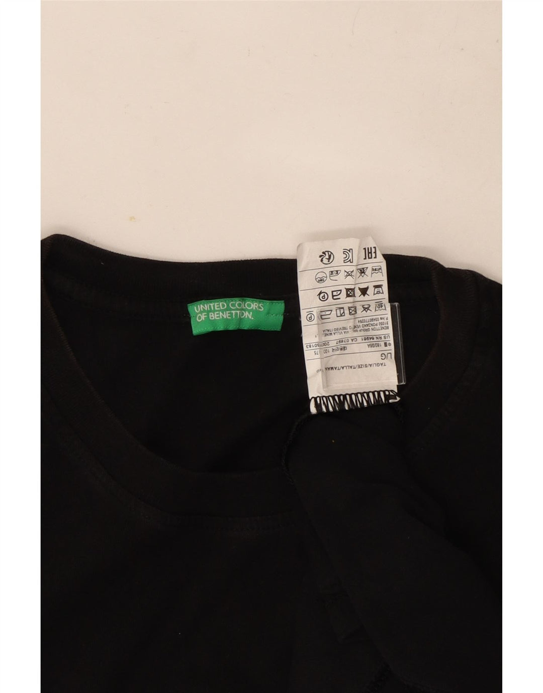 Benetton T-Shirt Homme Haut Large Noir Coton