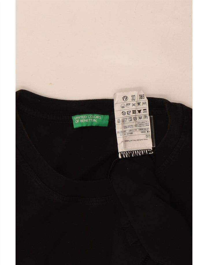 Benetton T-Shirt Homme Haut Large Noir Coton