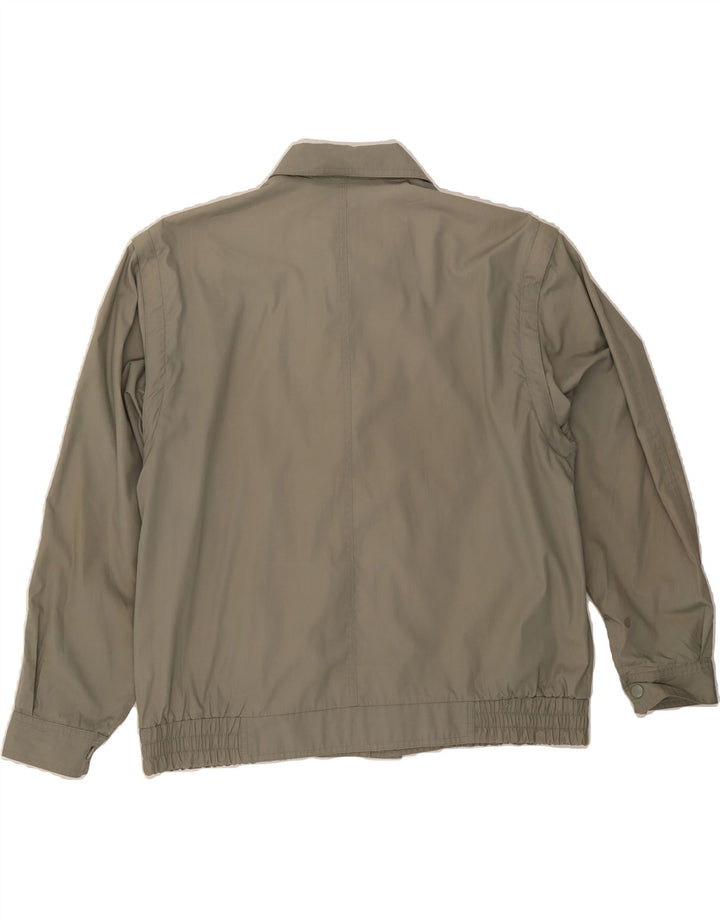 JAMES DILLON Mens Bomber Jacket UK 38 Medium Khaki Microfibers Vintage James Dillon and Second-Hand James Dillon from Messina Hembry 