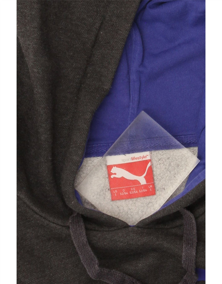 Puma Pull à capuche graphique pour homme - Grand gris