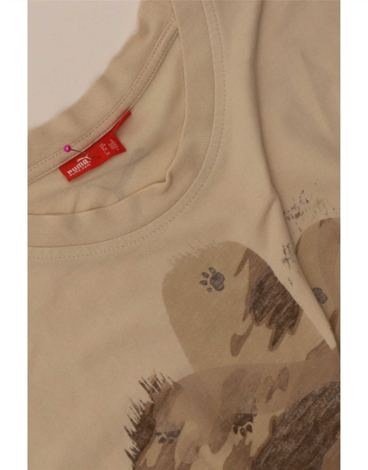 Puma T-shirt graphique pour homme, grand, beige