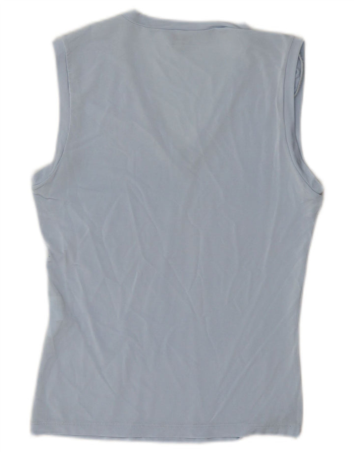 Calvin Klein Jeans Débardeur Femme UK 12 Bleu Moyen Viscose