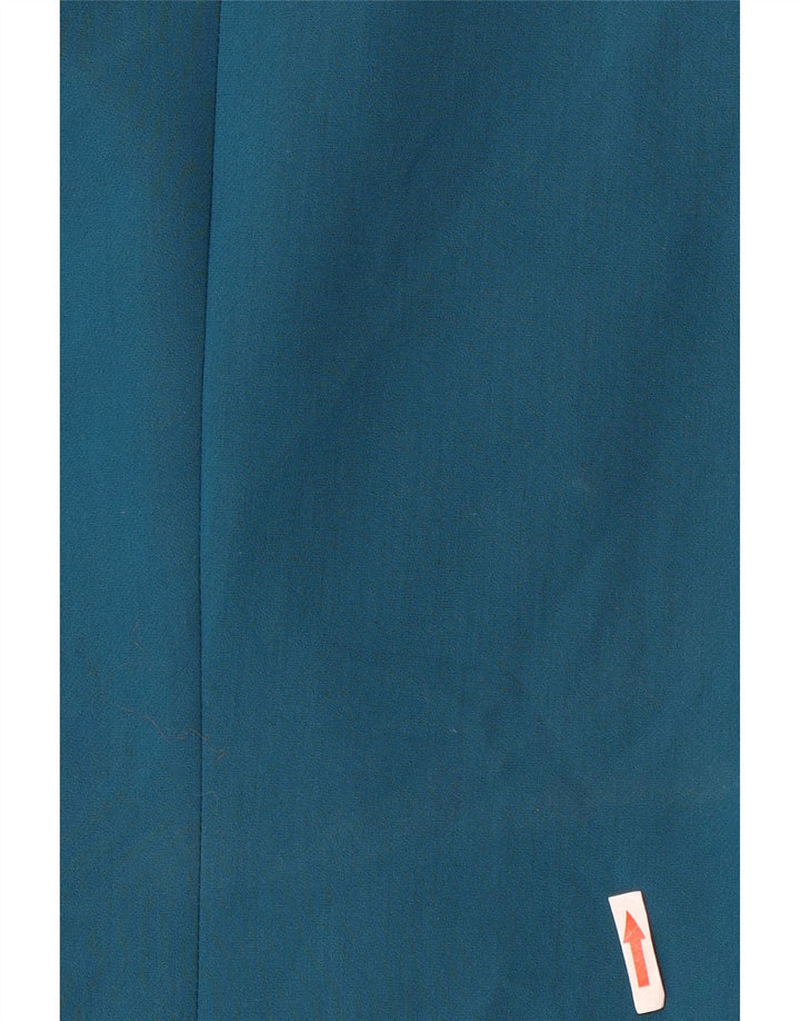 Zara Veste Blazer Double Boutonnage Femme UK 12 Bleu Moyen Polyester