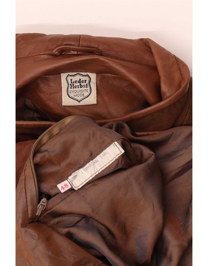Leder Herbst Veste en cuir pour femme UK 18 XL Marron Classique