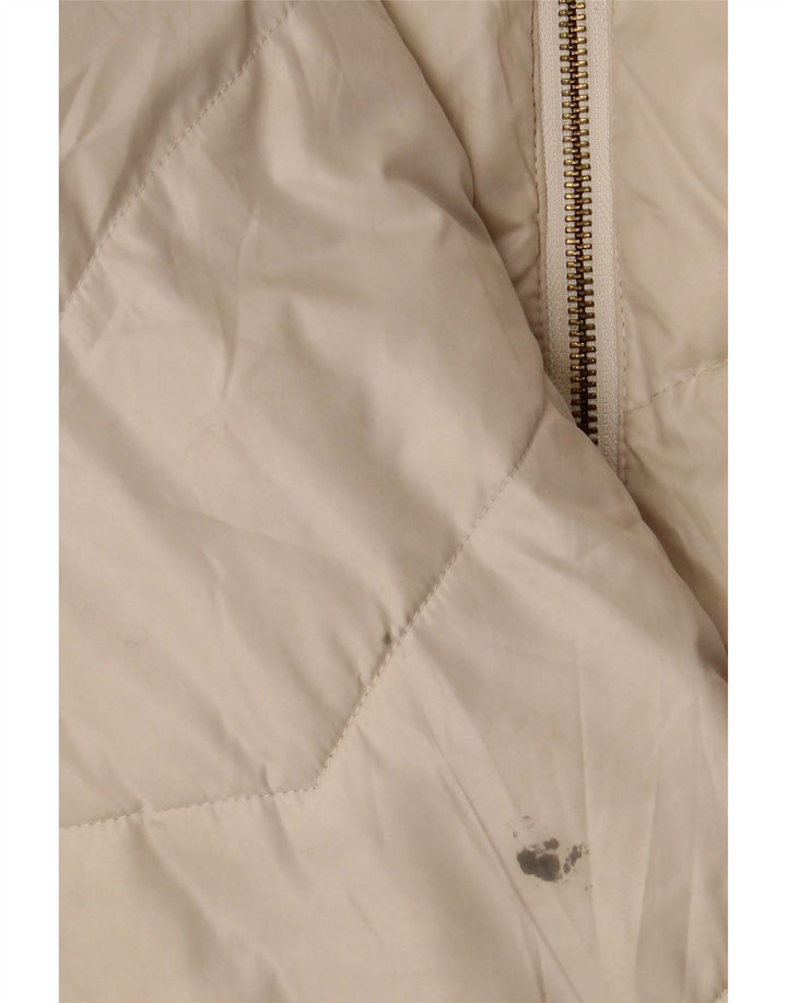 Marks & Spencer Manteau matelassé surdimensionné à capuche pour femme UK 14 Medium Off White