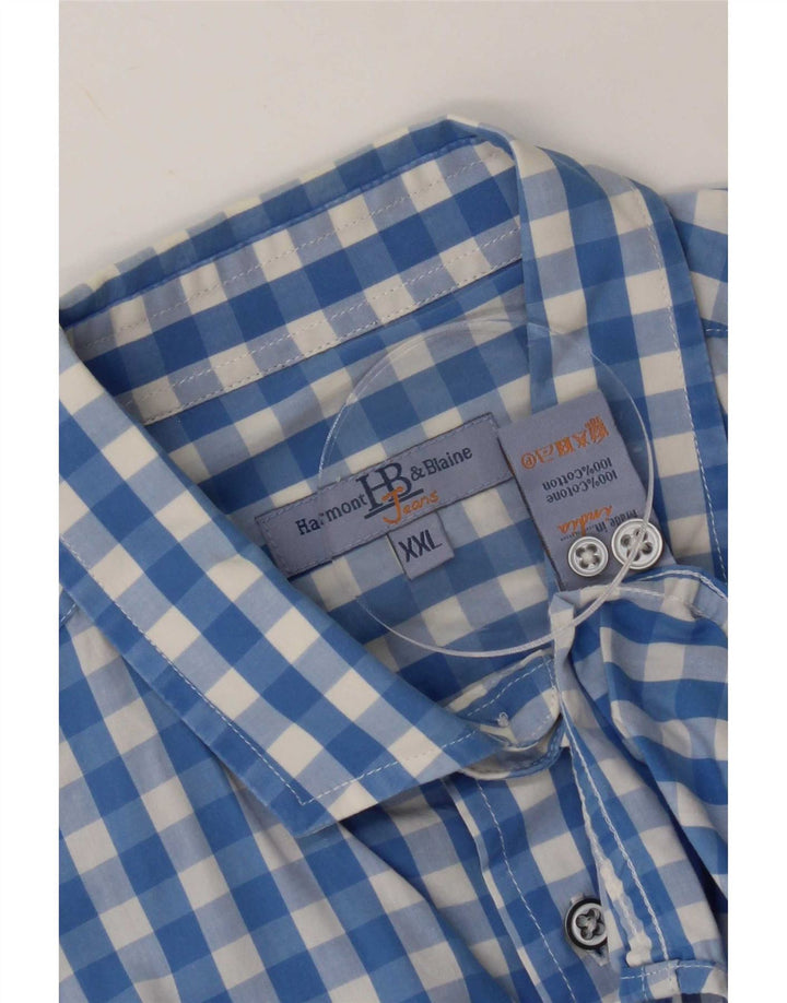 Harmont & Blaine Chemise Homme 2XL Bleu Vichy Coton