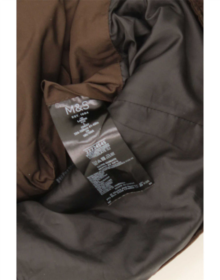 Marks & Spencer Veste matelassée pour homme UK 40 Large Marron Polyester