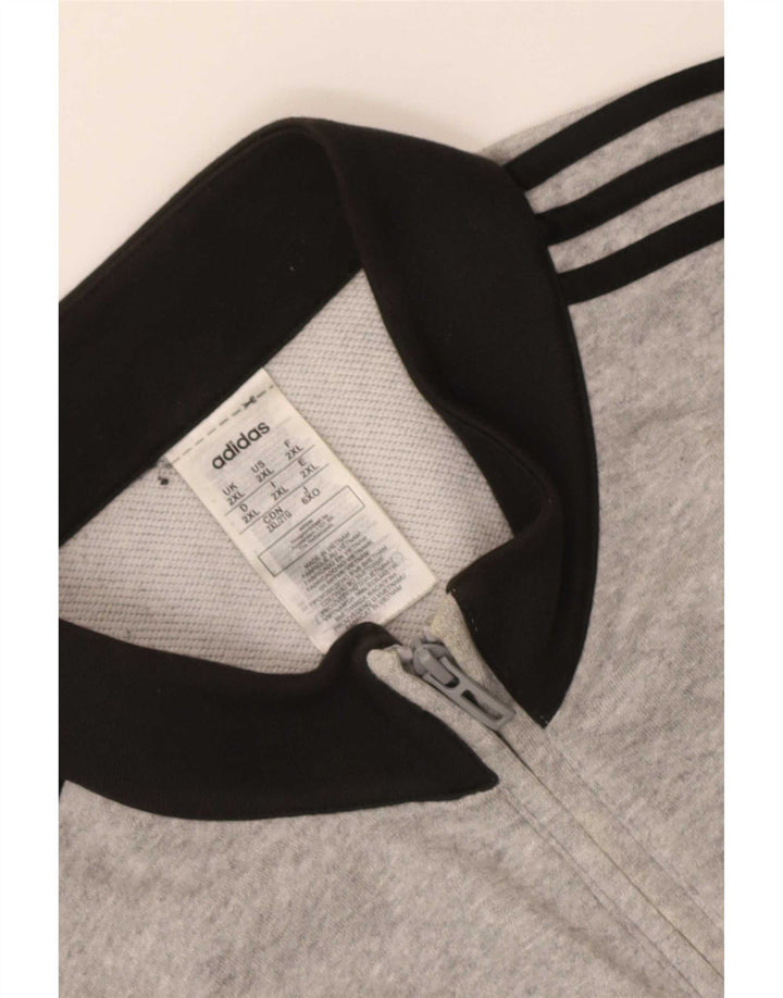 Adidas Veste de survêtement pour homme 2XL Gris Colorblock Coton