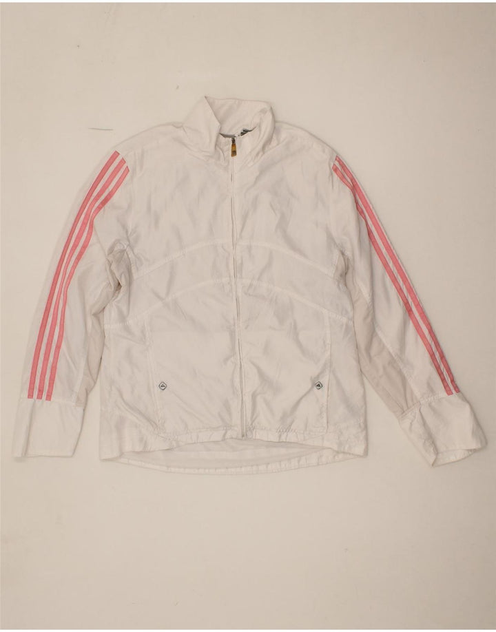 ADIDAS Womens Tracksuit Top Jacket UK 16 Large White Polyester Vintage Adidas and Second-Hand Adidas from Messina Hembry 
