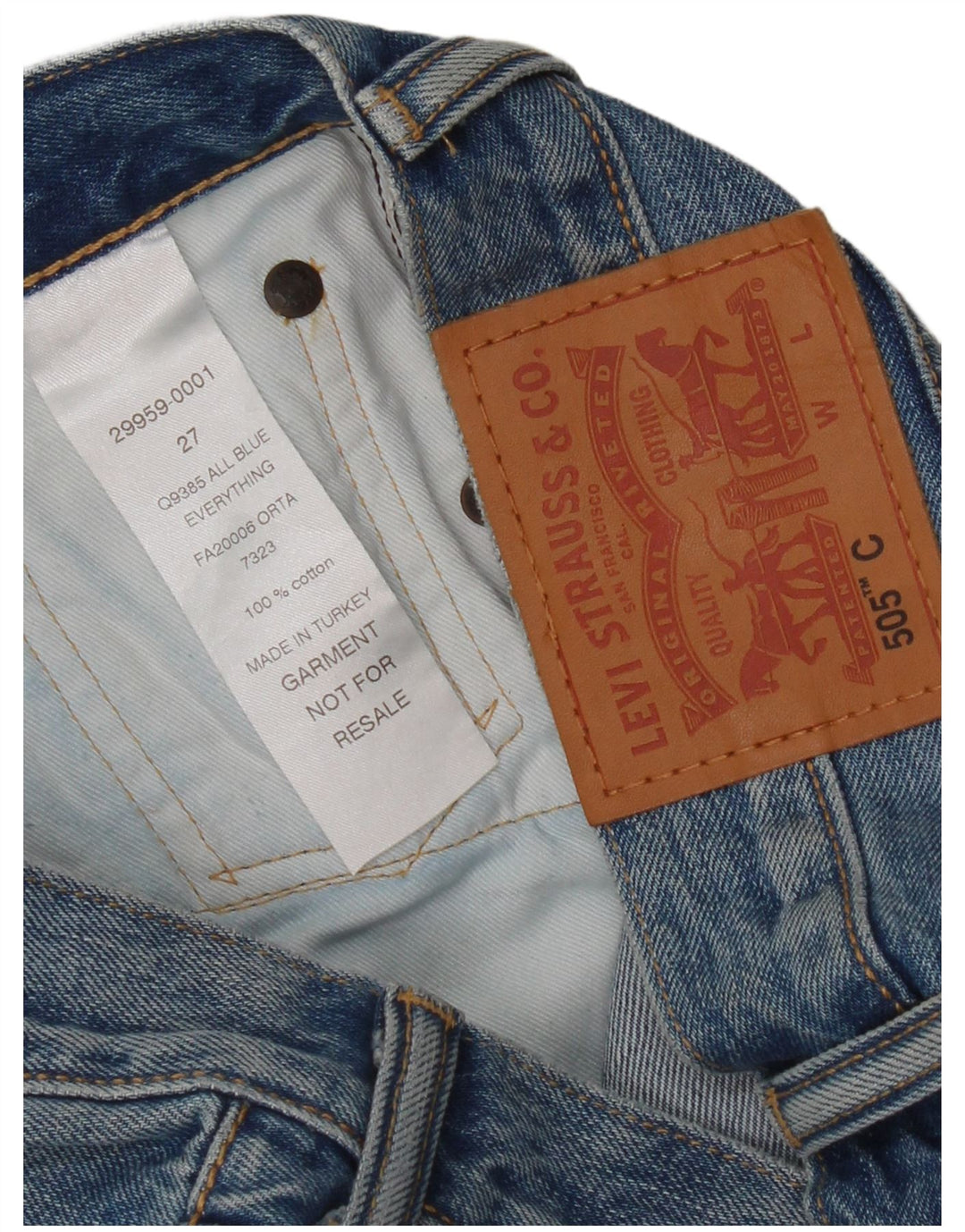 Levi's Short en Jean 505 Femme W27 Petit Bleu Coton