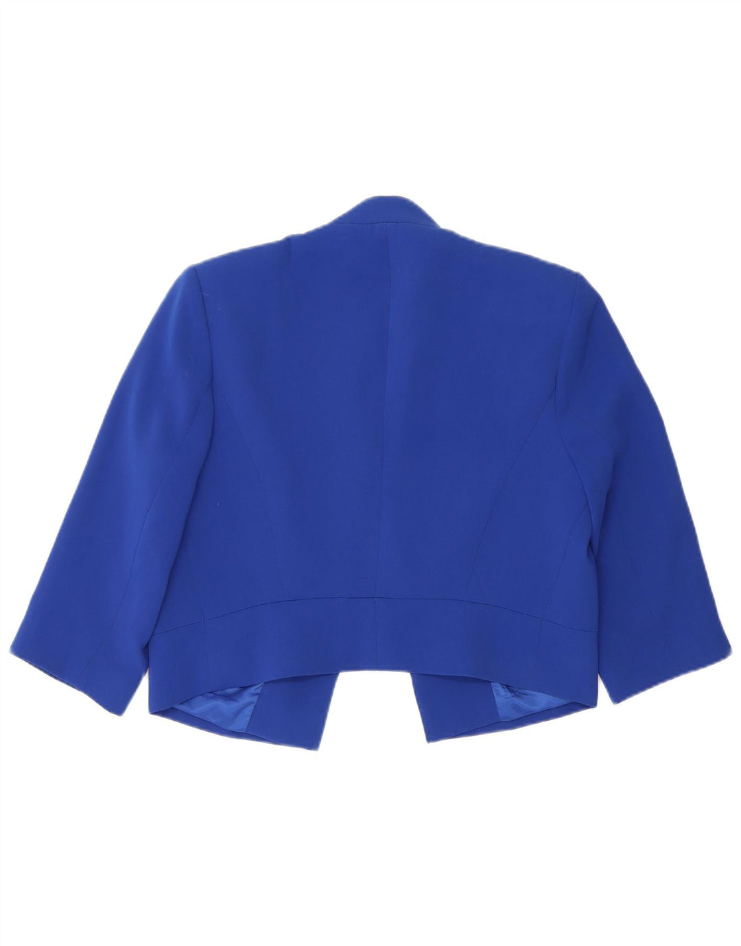 Hobbs Veste boléro à manches 3/4 pour femme UK 12 Bleu moyen Polyester