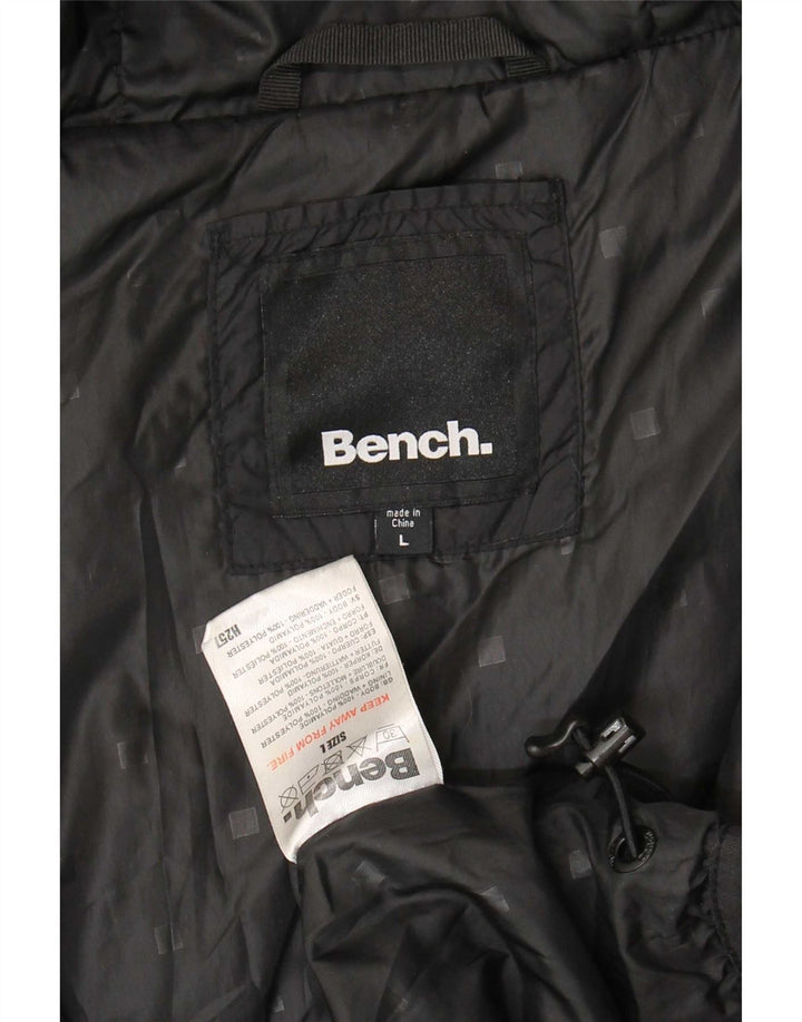Bench Veste matelassée à capuche pour homme UK 40 Large Noir Polyamide