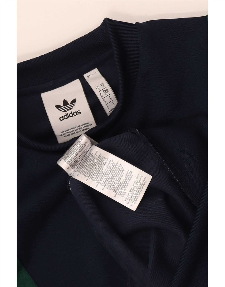 Adidas Sweat-shirt graphique pour homme Petit bleu marine Colorblock Polyester