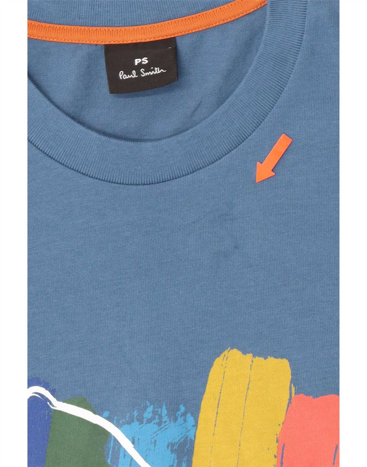 Paul Smith T-Shirt Graphique Homme Grand Bleu Coton