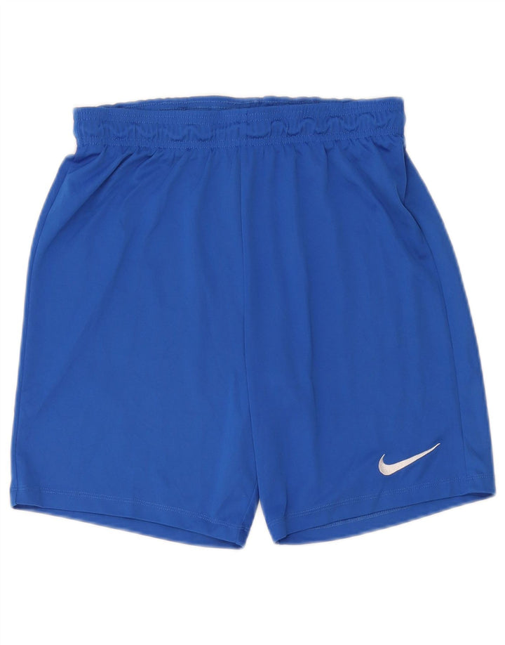 Nike Short de sport Dri Fit pour femme UK 14 Bleu moyen Polyester