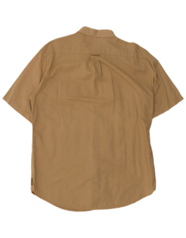 Armani Jeans Chemise à Manches Courtes Homme XL Coton Beige