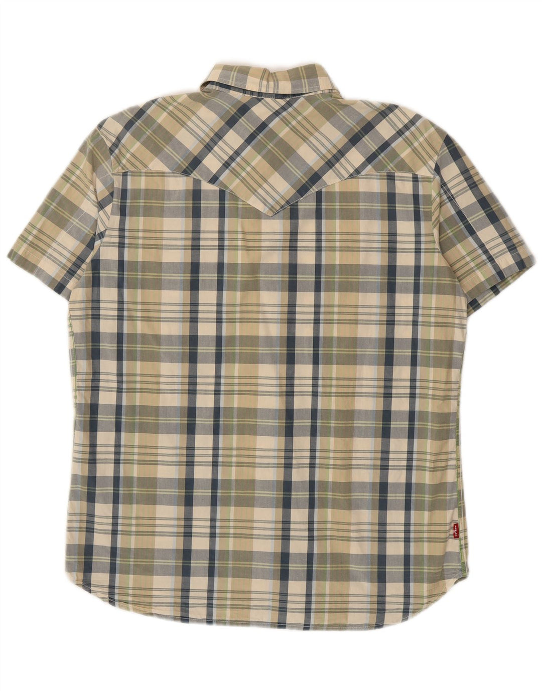 Levi's Chemise à Manches Courtes Homme Vert Carreaux Large Coton