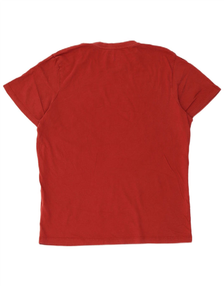 JACK & JONES T-Shirt Regular Fit Graphique Homme Rouge Moyen Coton