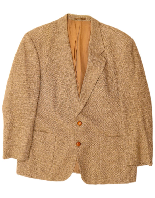 PLACE VENDOME Veste Blazer 2 Boutons Homme UK 40 Grande Laine Beige