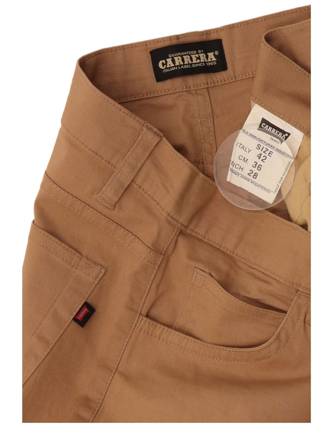 Carrera Pantalon décontracté bootcut pour femme IT 42 Medium W28 L28 Beige Coton