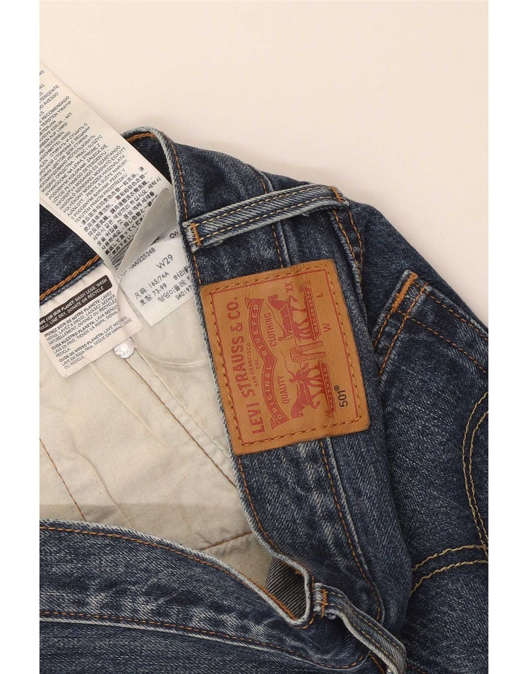 Levi's Denim Hot Pants W29 Femme Bleu Moyen Coton