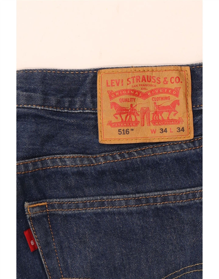 LEVI'S Jean Droit 516 Homme W34 L34 Bleu