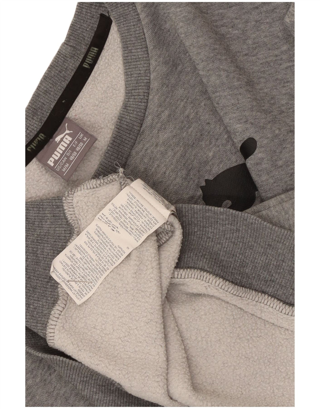 Puma Sweat-Shirt Graphique Homme Gris Moyen Moucheté Coton