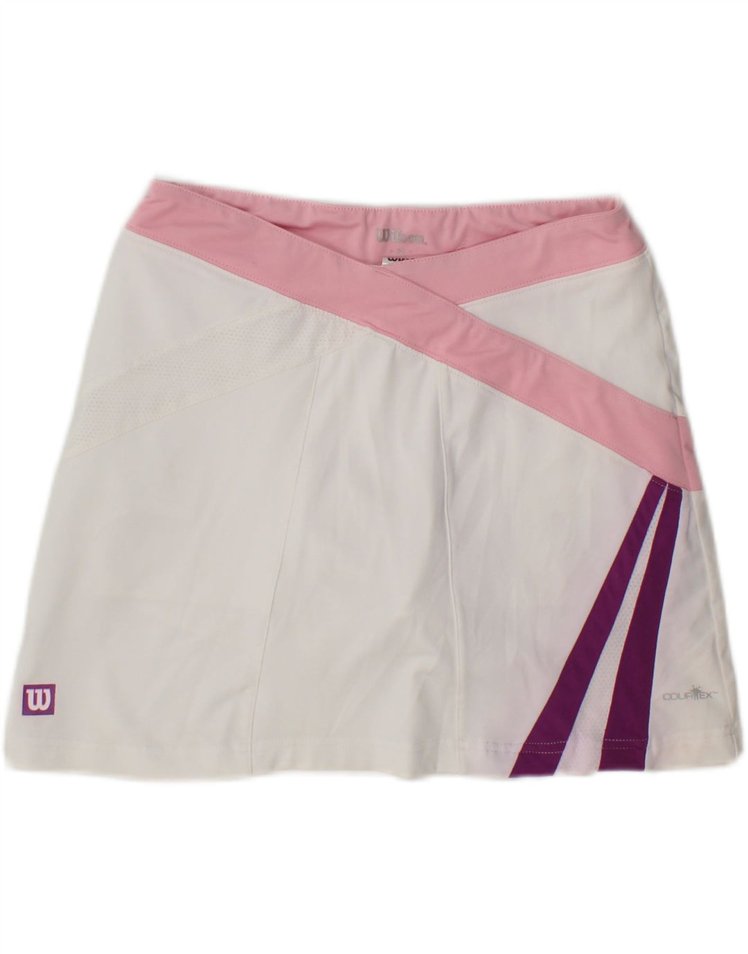 WILSON Womens Skort UK 12 Medium  White Colourblock Polyester Vintage Wilson and Second-Hand Wilson from Messina Hembry 