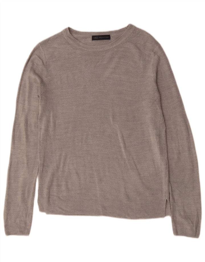 Marks & Spencer Pull col bateau pour femme Gris moyen UK 12