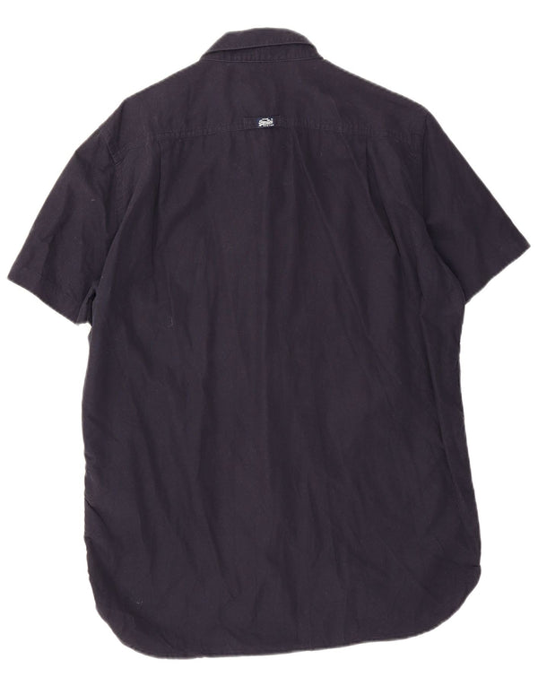 Superdry Chemise à Manches Courtes Homme XL Bleu Marine Coton