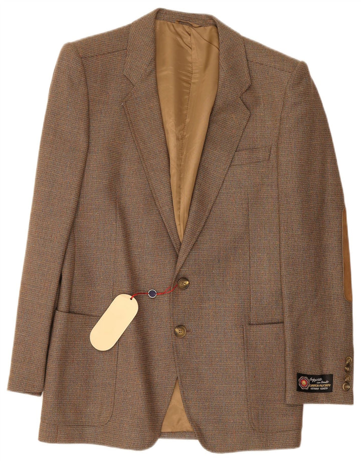 Vittorio Veneto Veste Blazer 2 Boutons Homme IT 48 Laine Marron Moyen