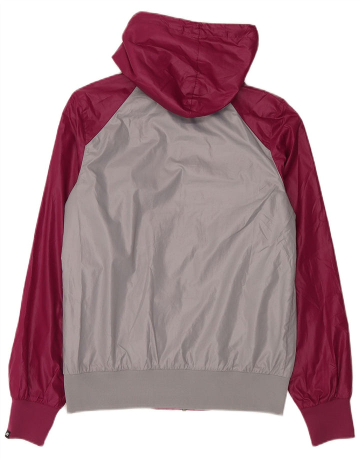 Veste de pluie à capuche Nike pour femme UK 14 Polyester color block rose moyen