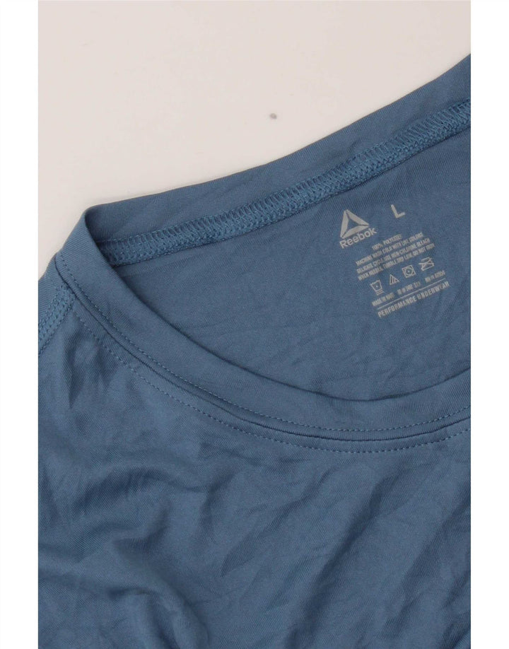 Reebok T-Shirt Homme Haut Large Bleu Polyester