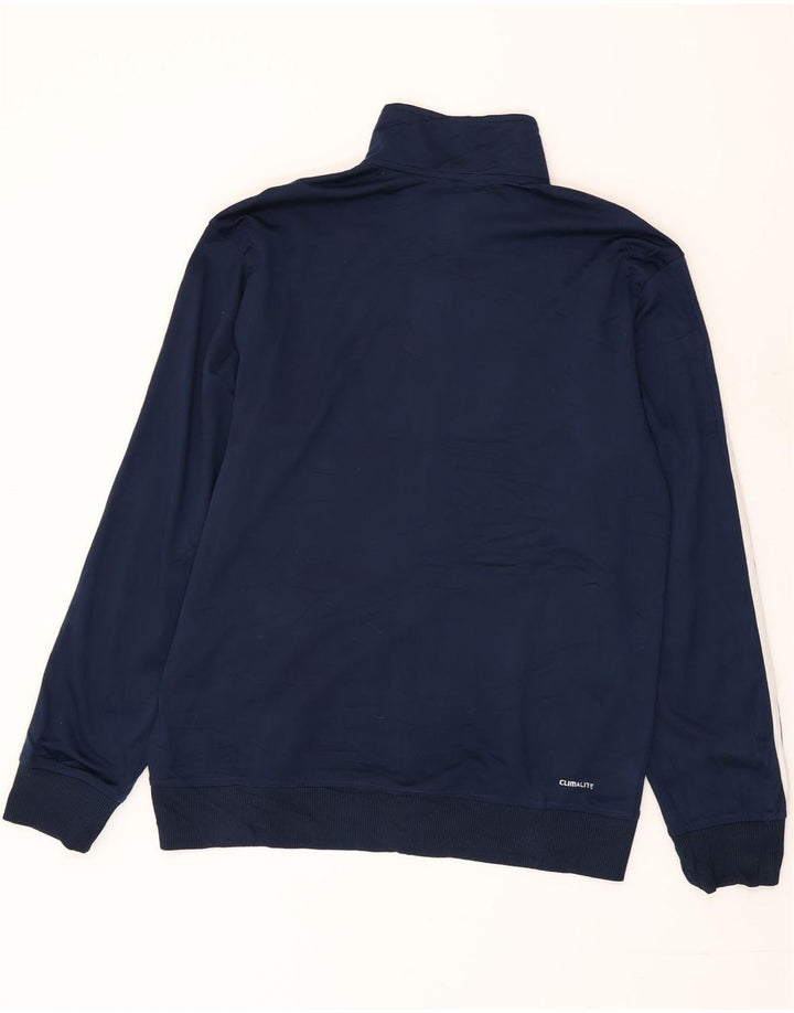 Adidas Homme Climalite Survêtement Top Veste Bleu Marine Moyen Polyester
