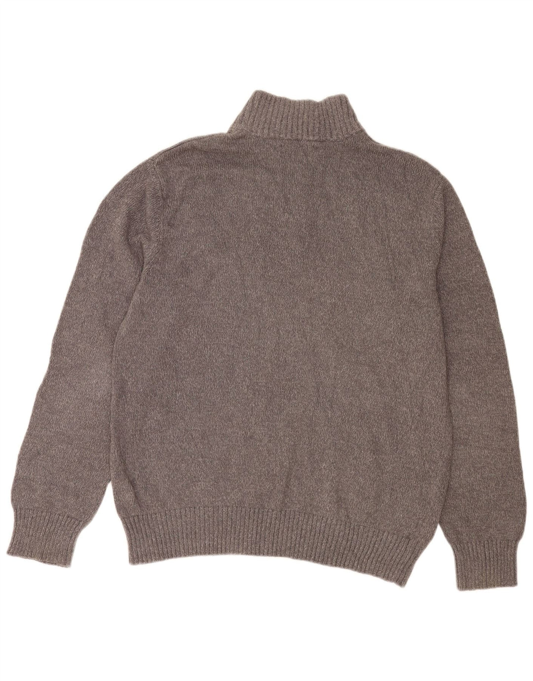 Eddie Bauer Pull à col zippé pour homme en coton moucheté gris grand