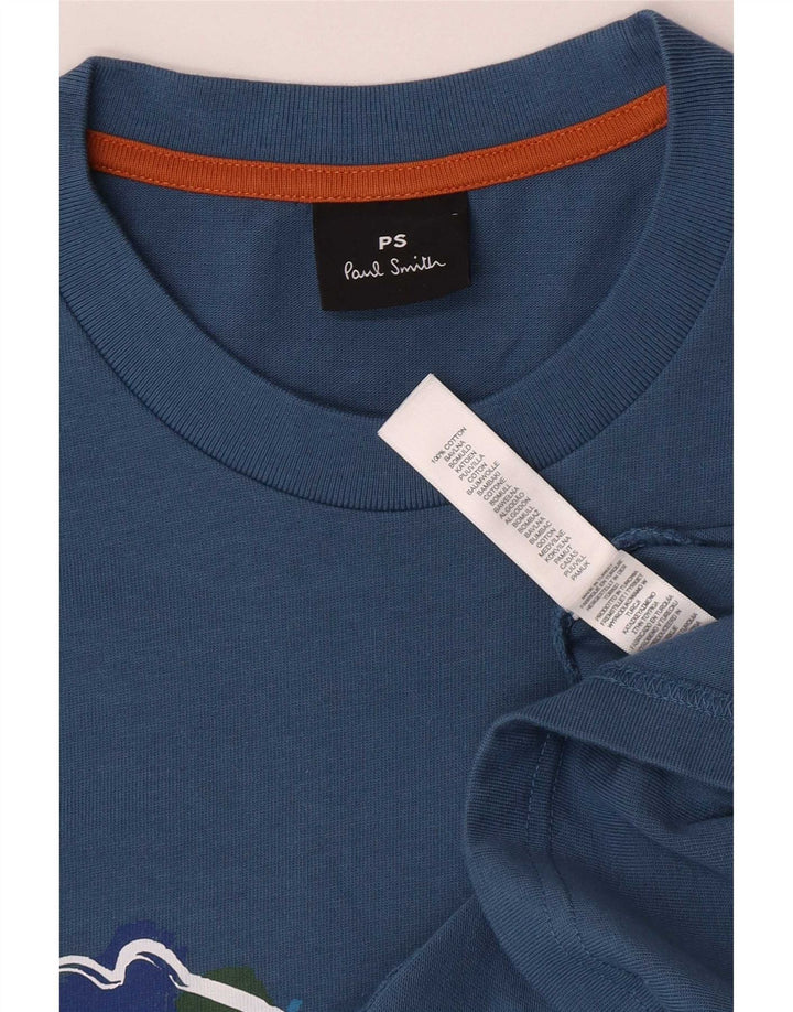 Paul Smith T-Shirt Graphique Homme Grand Bleu Coton