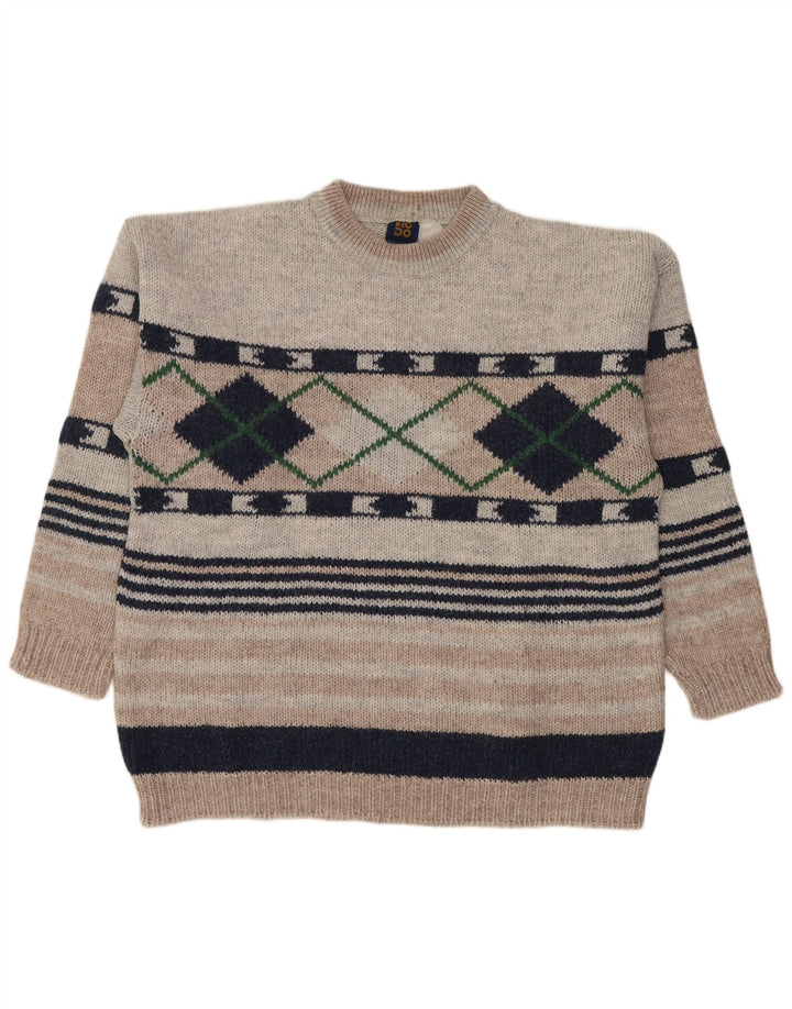 Lotto Pull col rond pour homme Gris Argyle/Diamant