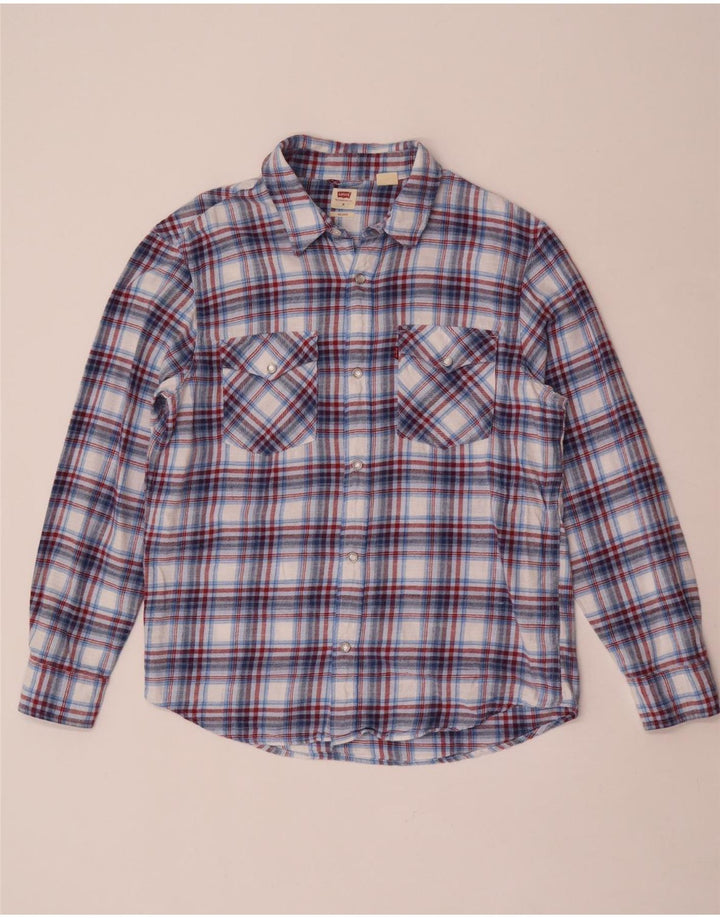 Levi's Chemise Flannel Homme Bleu Moyen Carreaux Coton
