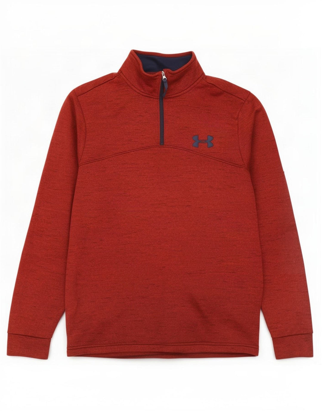 Under Armour Cold Gear Sweat-shirt à col zippé pour homme Petit bordeaux moucheté
