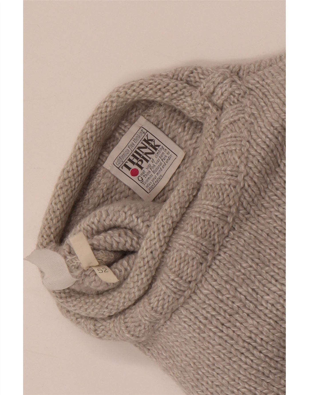 Think Pink Pull à col rond pour homme IT 52 Large Gris