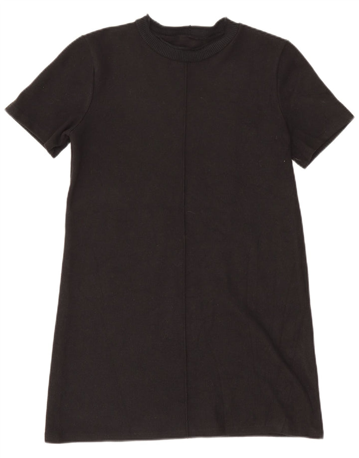 Zara Femme Robe Pull UK 14 Moyen Noir Polyester
