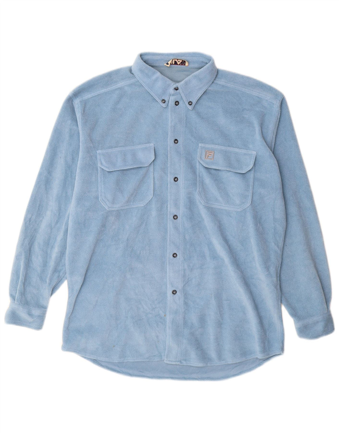 FILA Chemise polaire homme IT 52/54 Large Bleu Polyester