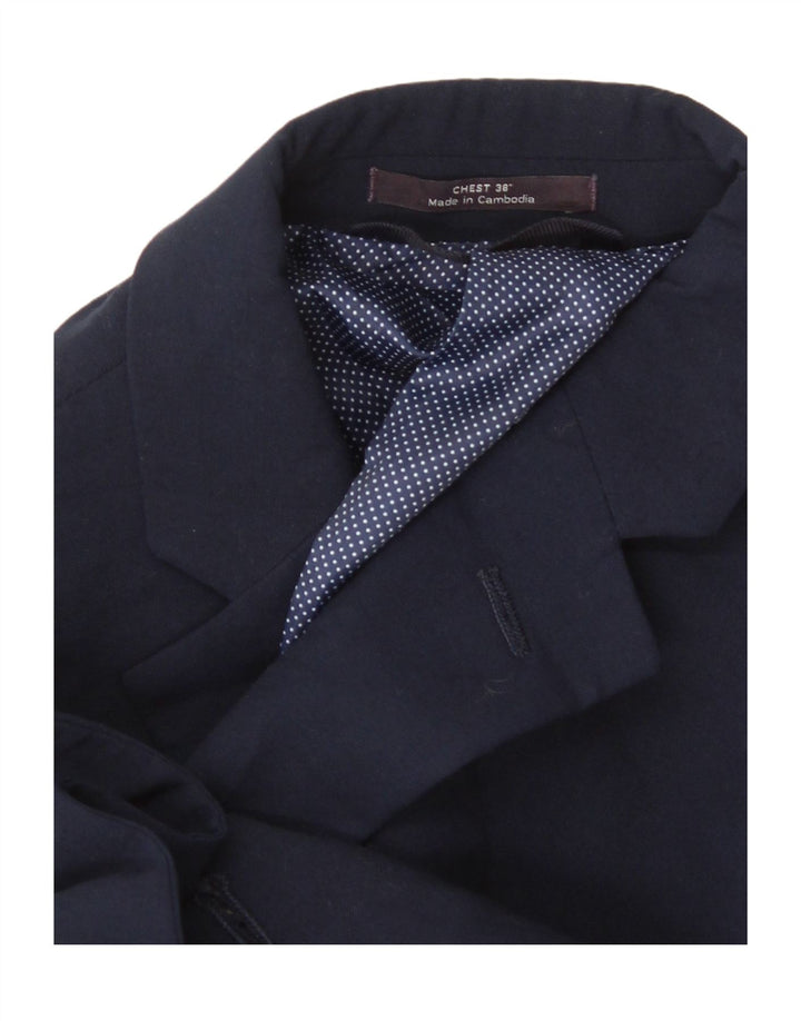 Marks & Spencer Veste blazer slim à 2 boutons pour homme UK 38 Bleu marine moyen