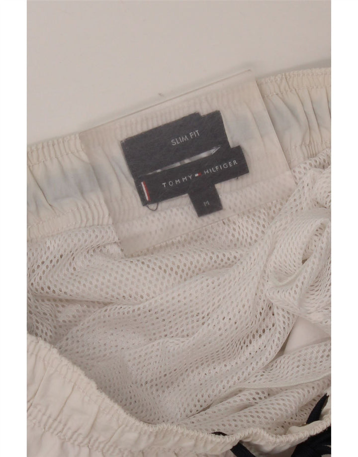 Tommy Hilfiger Short de bain graphique pour femme UK 12 Blanc moyen