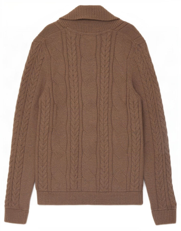 Ted Baker Pull Cardigan Homme Taille 4 Grand Coton Marron