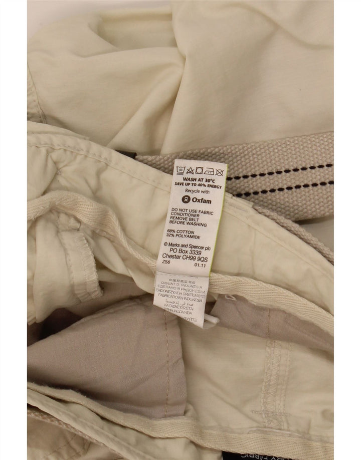 MARKS & SPENCER Bermuda Cargo Homme W38 XL Coton Beige