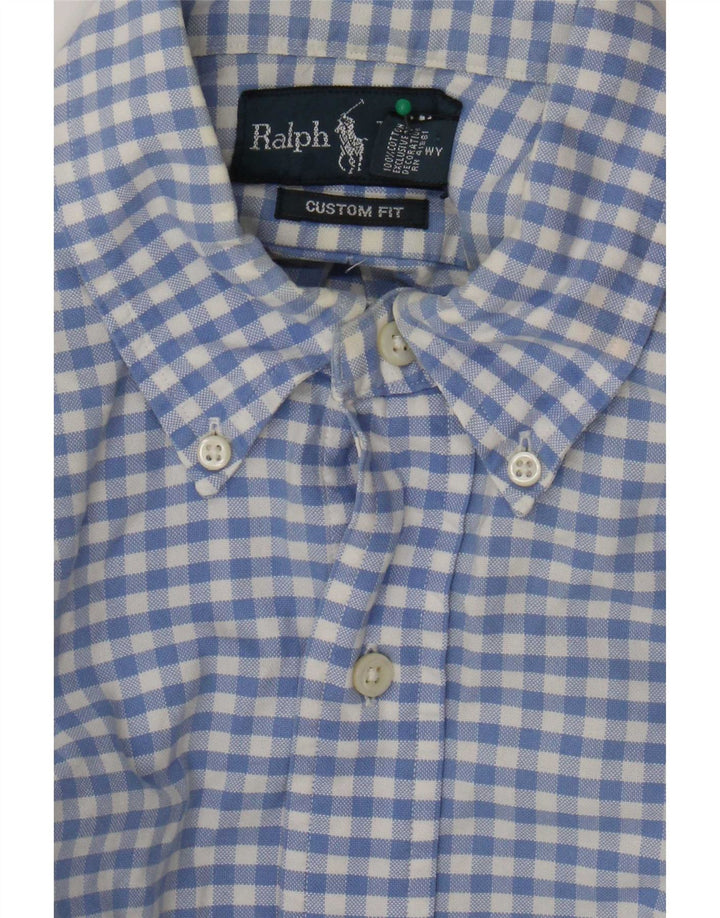 Ralph Lauren Chemise sur mesure pour homme Petit coton vichy bleu