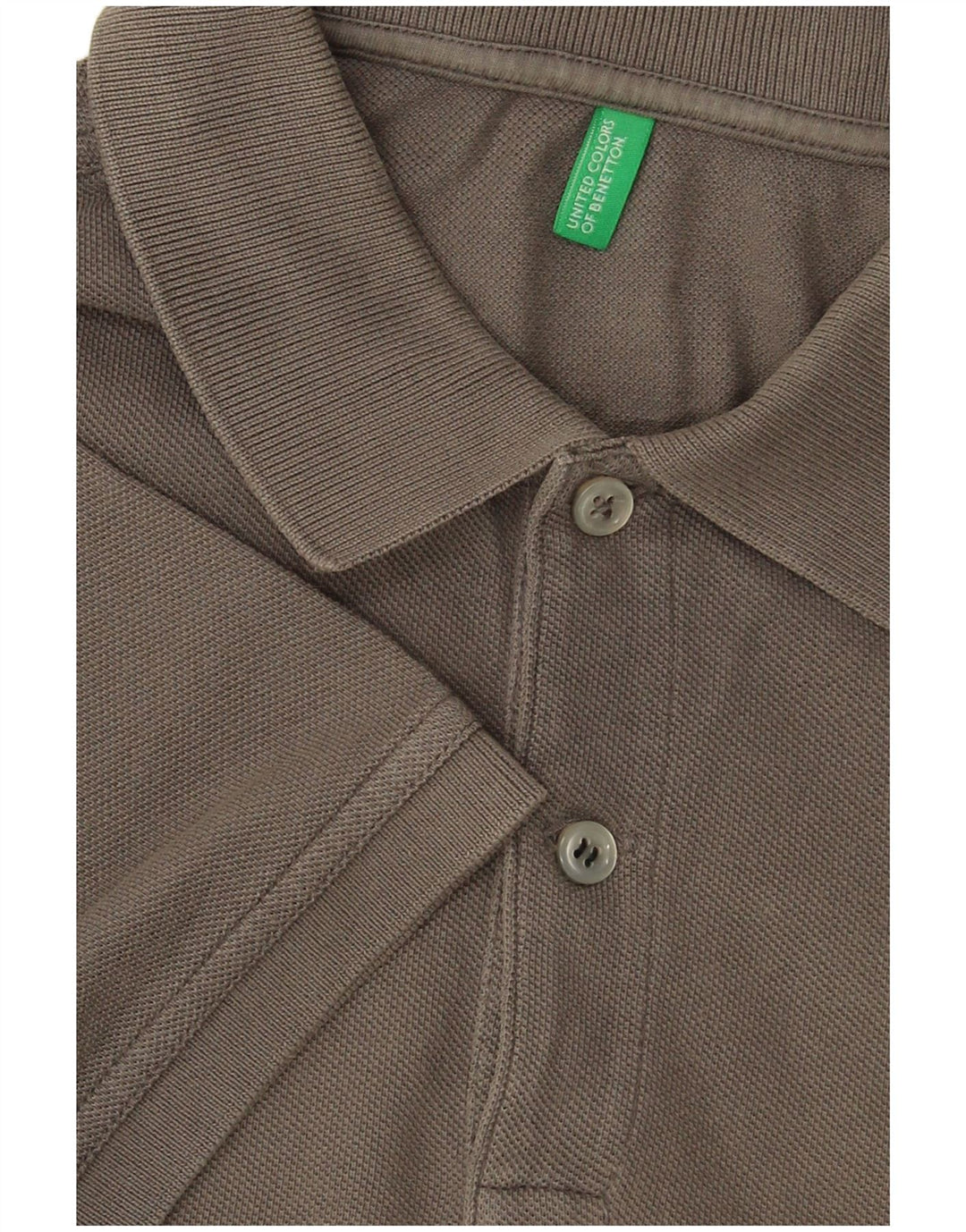 BENETTON Polo Homme Gris Moyen