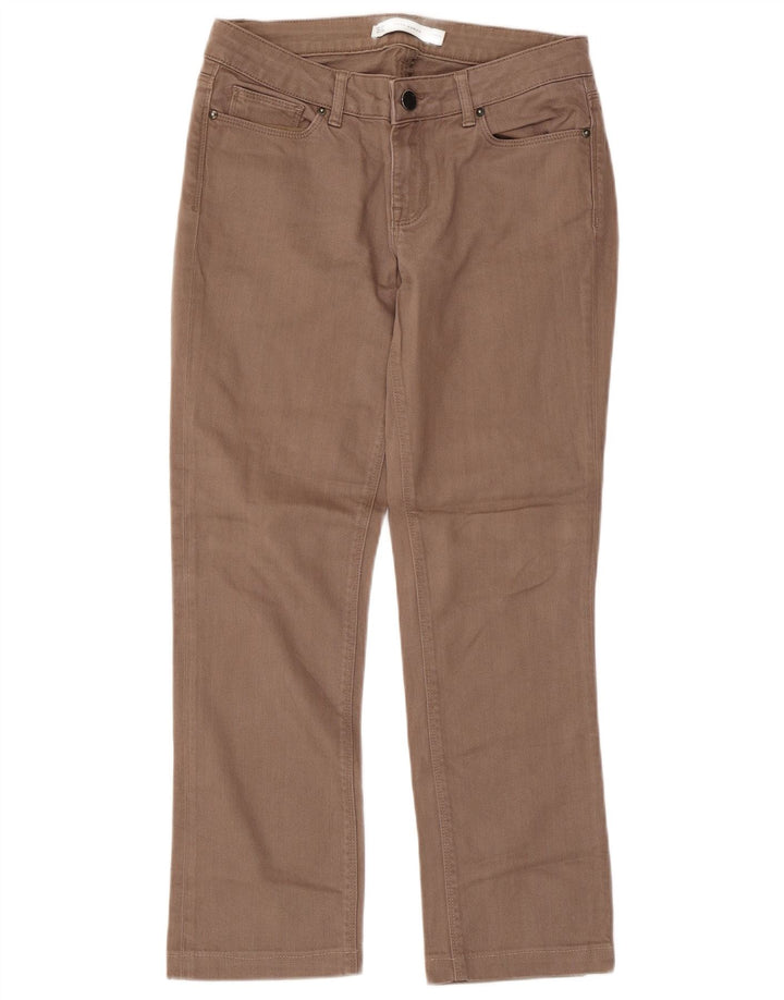 Jean droit femme ZARA EU 38 petit W28 L26 coton marron