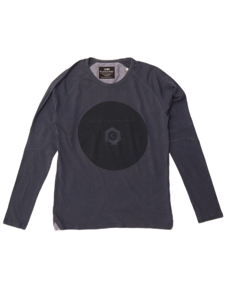 Jack & Jones Haut Graphique à Manches Longues Homme Bleu Marine Moyen